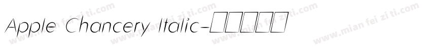 Apple Chancery ltalic字体转换